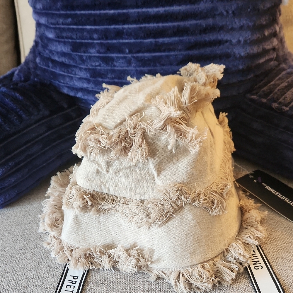 PrettyLittleThing Beige Fringed Decorative Pillow Cover